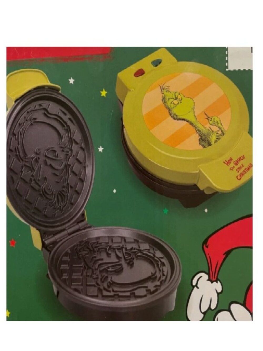 Grinch Waffle Maker Dr. Seuss NEW